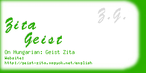 zita geist business card